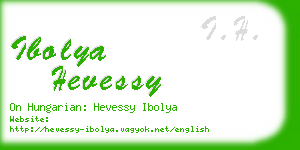 ibolya hevessy business card